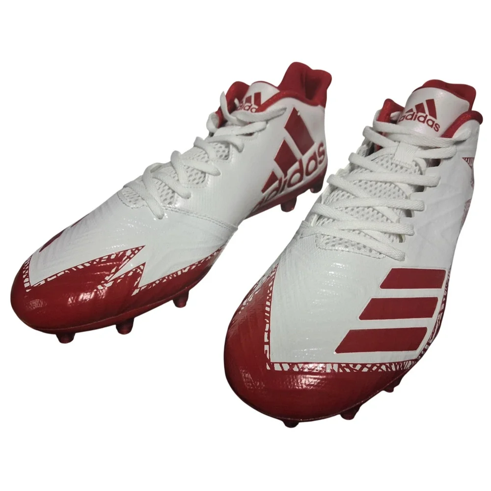 Adidas Freak X Carbon Low Football Cleats White Red Men's Size 13.5 BY3098 NIB
